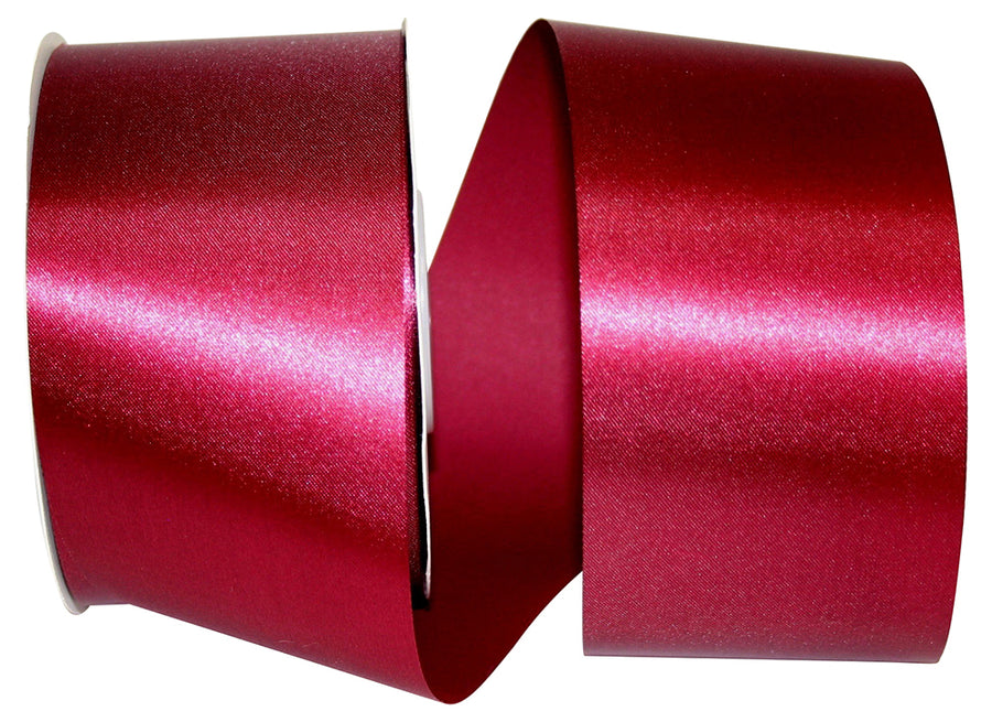 Burgundy Satin Cooler Ribbon 2-1/2 Inch for Wreaths