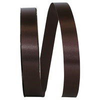 Chocolate 7 8 Inch Satin Cooler Ribbon for Wreaths & Bows