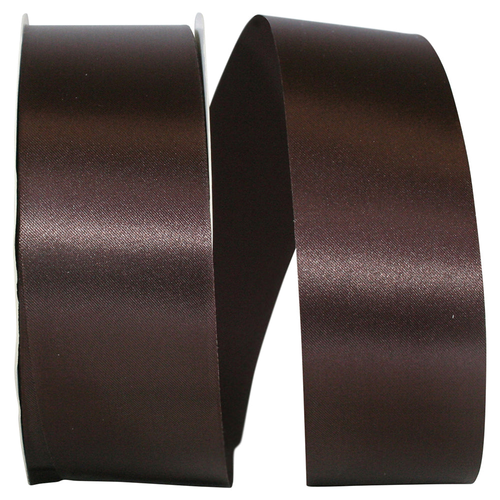 Chocolate 1-7 8 Inch Satin Cooler Ribbon for Wreaths & Bows