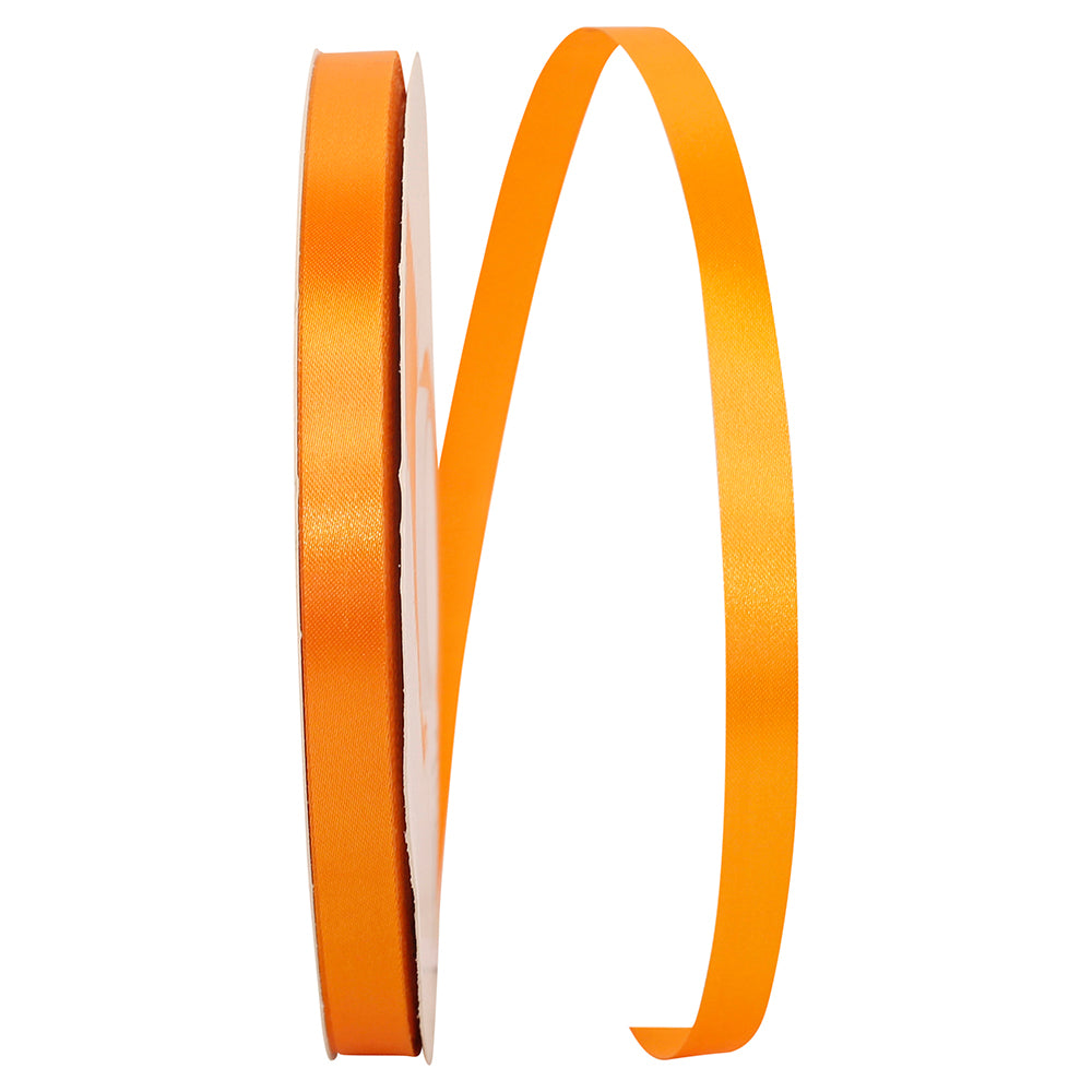 Tangerine 3 8 Inch Satin Cooler Ribbon for Wreaths & Bows
