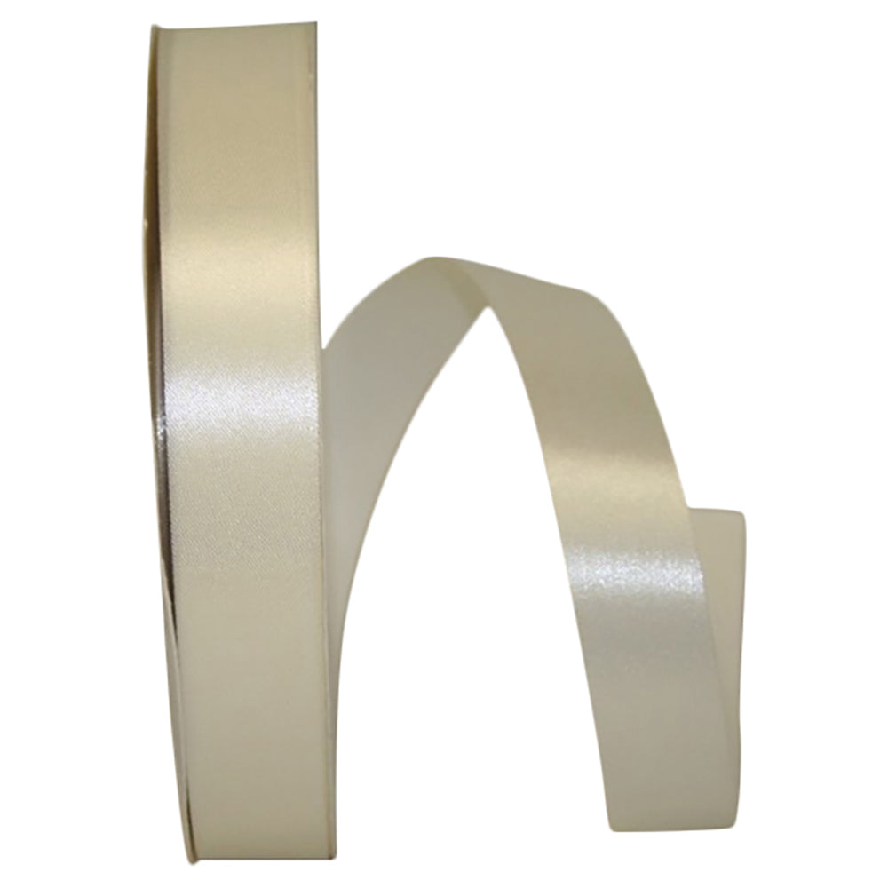 Ivory 7 8 Inch Satin Cooler Ribbon for Wreaths & Bows