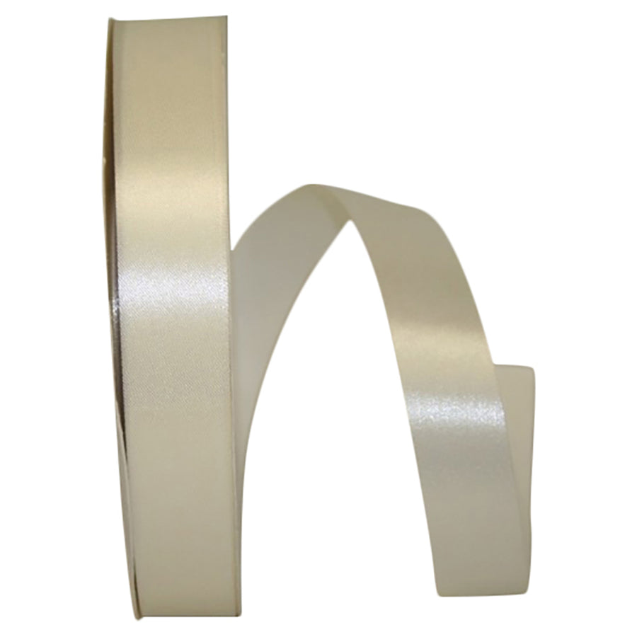 Ivory 7 8 Inch Satin Cooler Ribbon for Wreaths & Bows