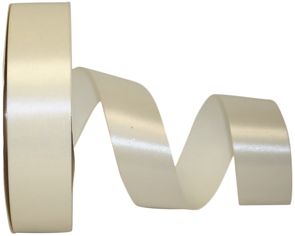 Ivory 1-3 8 Inch Satin Cooler Ribbon for Wreaths & Bows