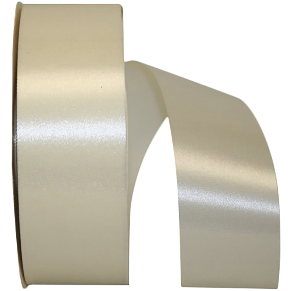 Ivory 1-7 8 Inch Satin Cooler Ribbon for Wreaths & Bows