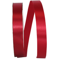 Scarlet Satin Cooler Ribbon 7/8 Inch for Wreaths and Bows