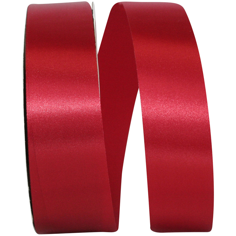 Scarlet Satin Cooler Ribbon 1-3/8 Inch for Wreaths