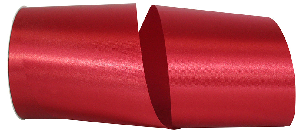 Scarlet Satin Cooler Ribbon 4 Inch for Wreaths and Bows