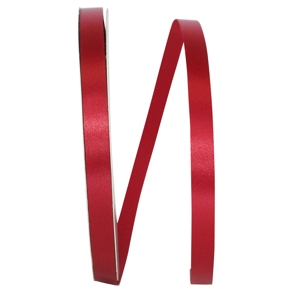 Scarlet Satin Cooler Ribbon 3/8 Inch for Wreaths and Bows