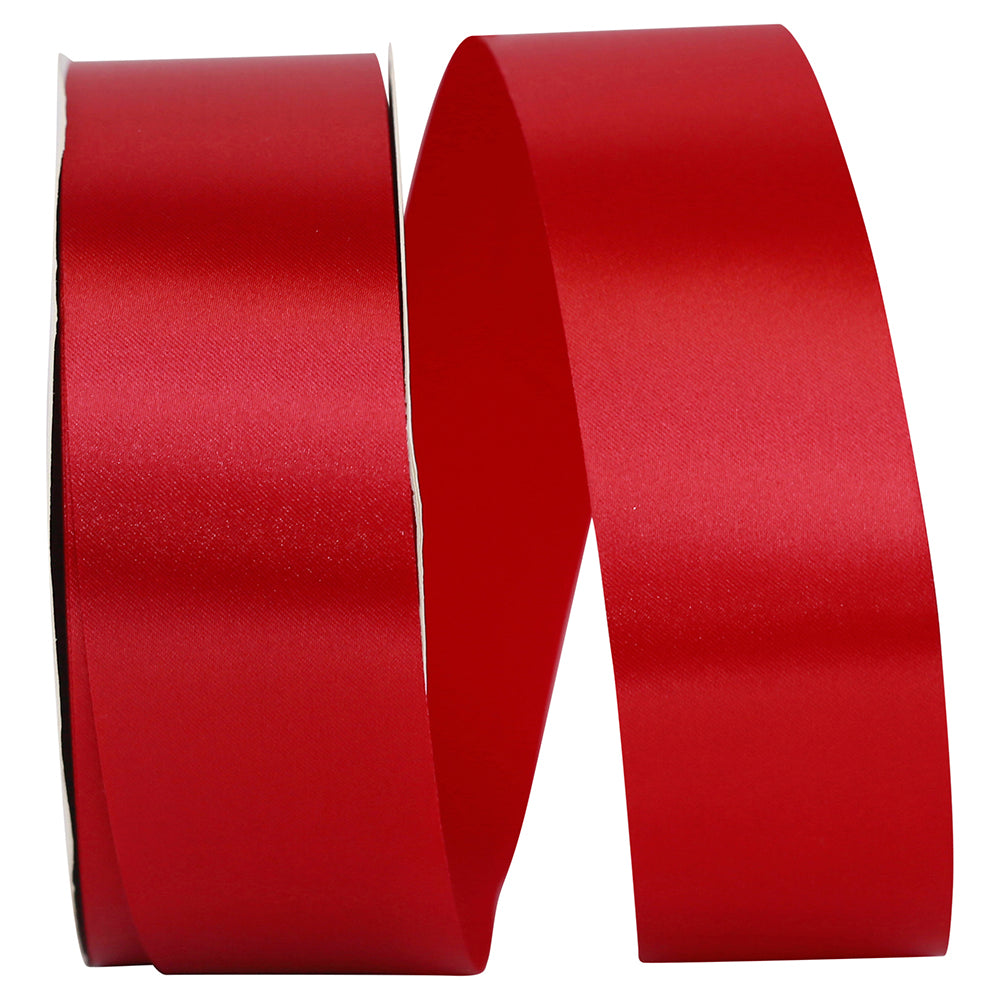Scarlet Satin Cooler Ribbon 1-7/8 Inch for Wreaths