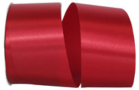 Satin Cooler Ribbon Scarlet 2-1/2 Inch for Wreaths and Bows
