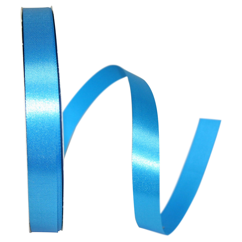 Turquoise Satin Cooler Ribbon 5/8 Inch for Wreaths