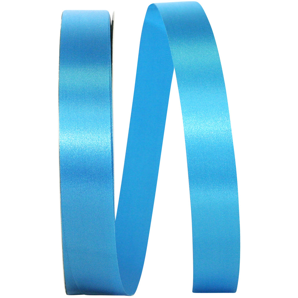 Turquoise Satin Cooler Ribbon 7/8 Inch for Wreaths
