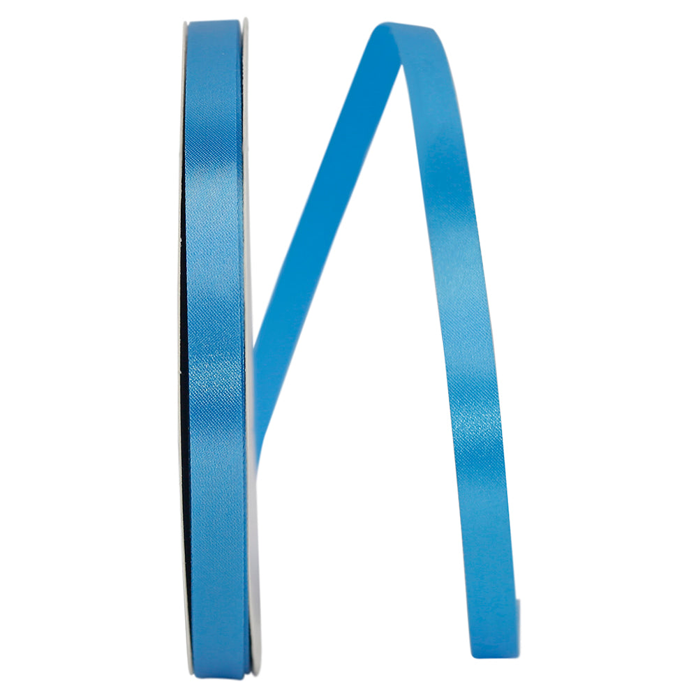 Turquoise Satin Cooler Ribbon 3/8 Inch for Wreaths