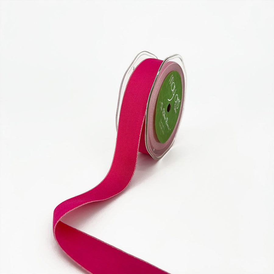 1 Inch Heavy Woven Ribbon with Color Woven Edge – 541-1-22 fuchsia/pink