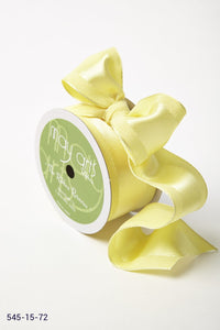 1.5 Inch Woven Upholstery Fabric Ribbon with Wired Edge – 545-15-72 lemon