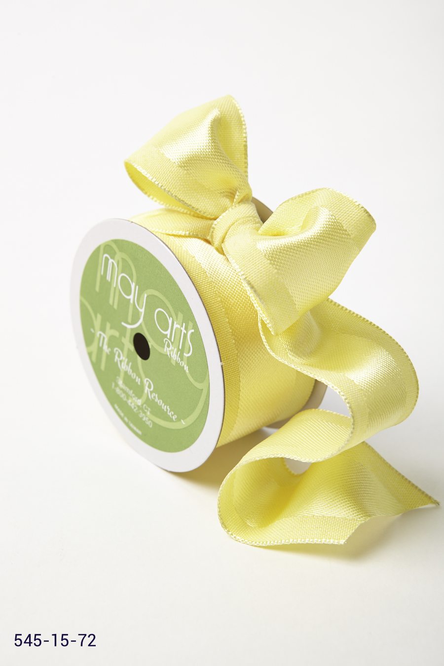 1.5 Inch Woven Upholstery Fabric Ribbon with Wired Edge – 545-15-72 lemon