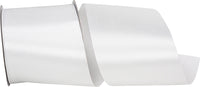 White 4 Inch Aqua Satin Cooler Ribbon for Wreaths & Bows