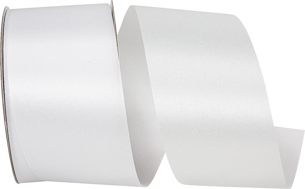White 2-1 2 Inch Aqua Satin Cooler Ribbon for Wreaths & Bows