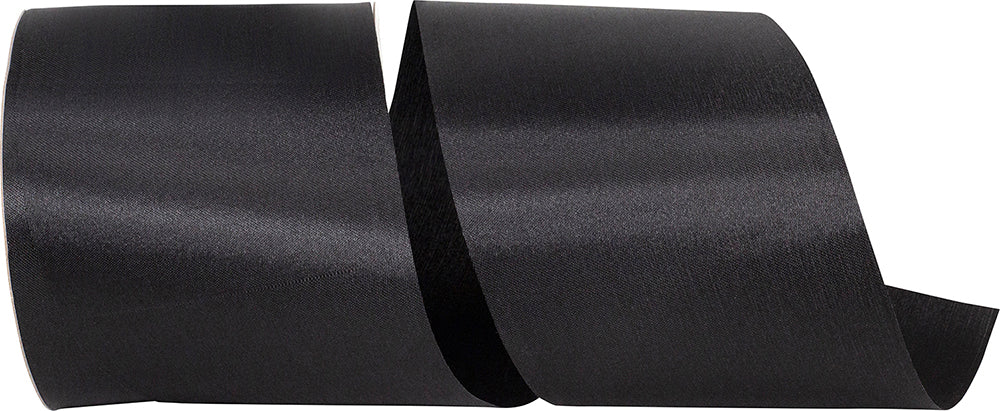 Black 4 Inch Aqua Satin Cooler Ribbon for Wreaths & Bows
