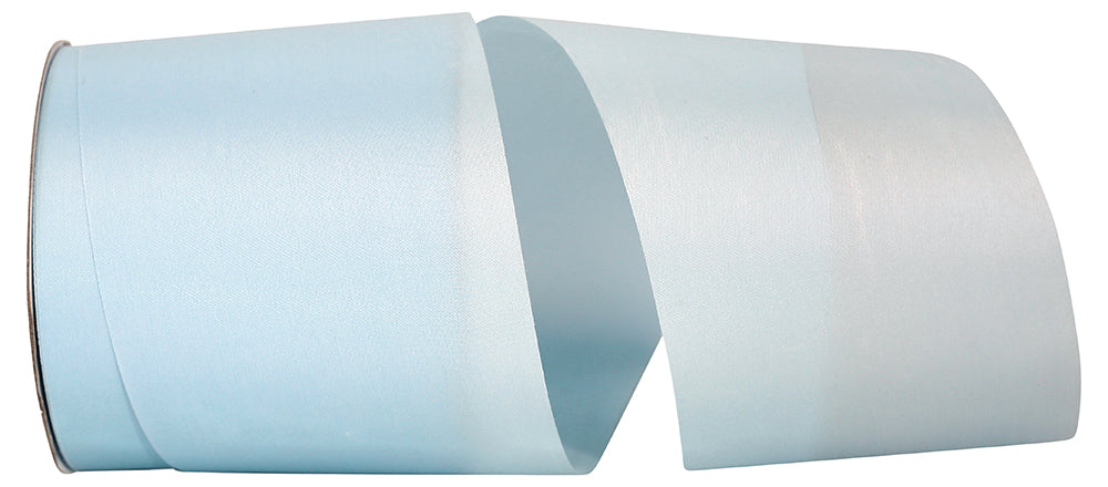 Blue 4 Inch Aqua Satin Cooler Ribbon for Wreaths & Bows