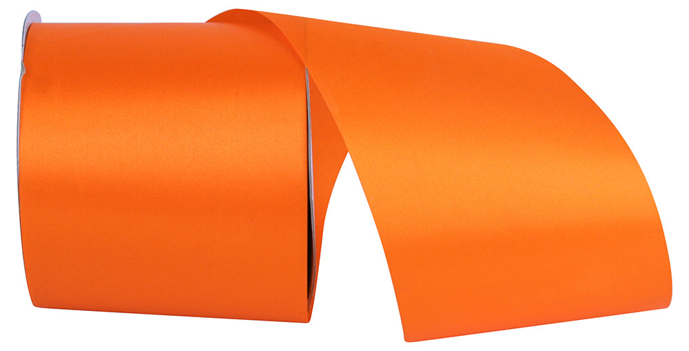Orange 4 Inch Aqua Satin Cooler Ribbon for Wreaths & Bows