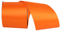 Orange 4 Inch Aqua Satin Cooler Ribbon for Wreaths & Bows