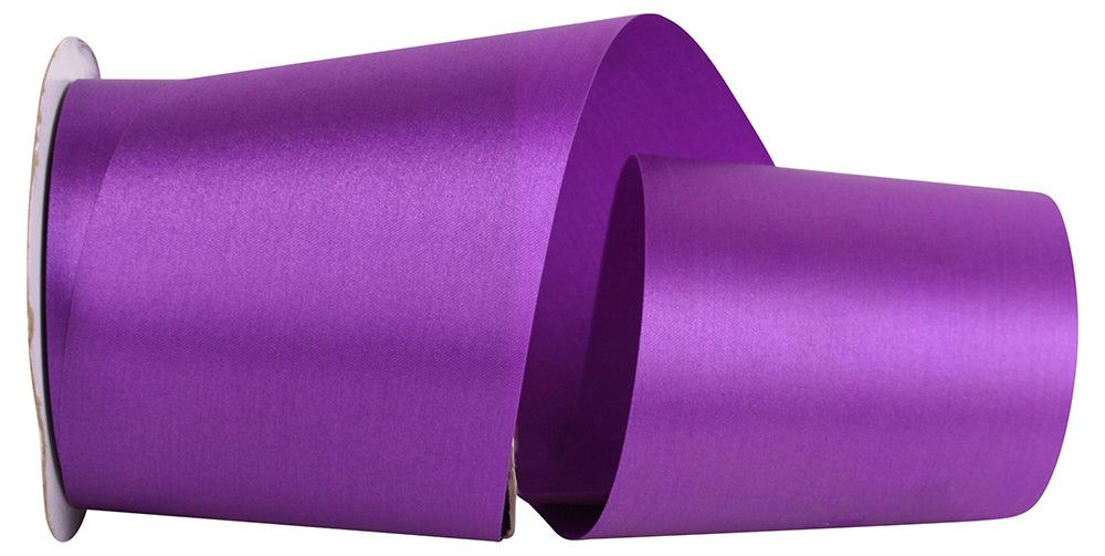 Purple 4 Inch Aqua Satin Cooler Ribbon for Wreaths & Bows