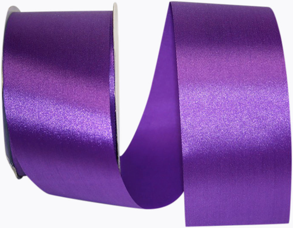 Purple 2-1 2 Inch Aqua Satin Cooler Ribbon for Wreaths & Bows