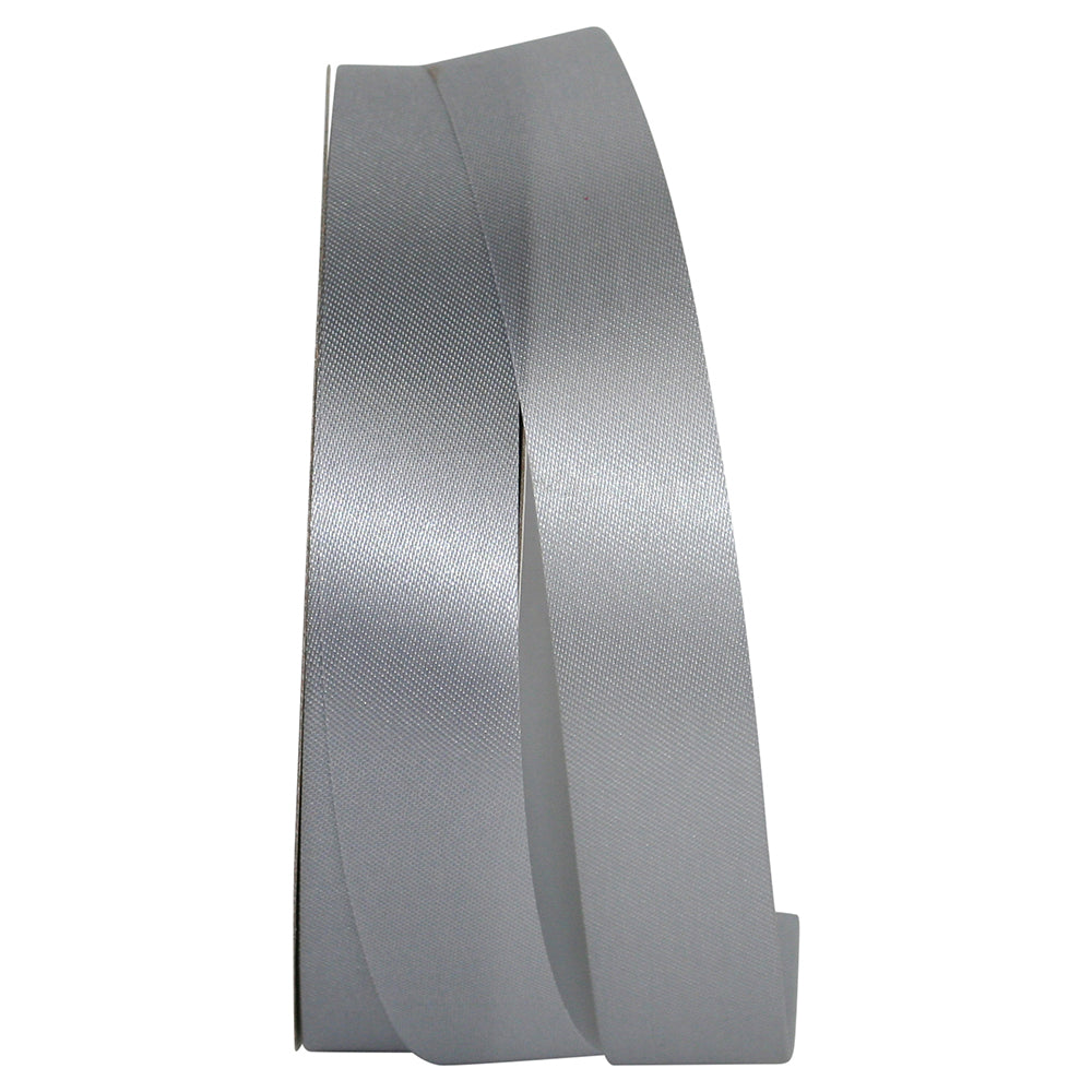 Silver 7 8 Inch Aqua Satin Cooler Ribbon for Wreaths & Bows