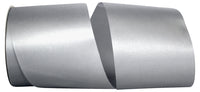Silver 4 Inch Aqua Satin Cooler Ribbon for Wreaths & Bows