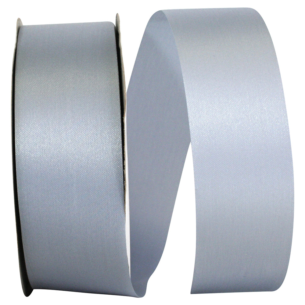 Silver 1-7 8 Inch Aqua Satin Cooler Ribbon for Wreaths & Bows