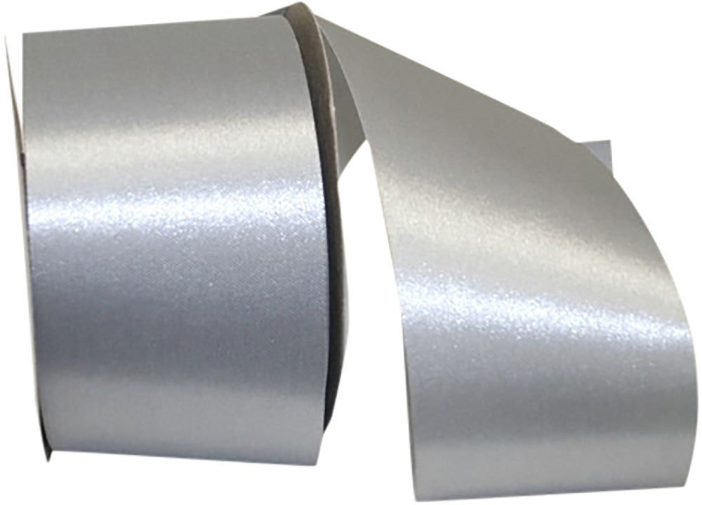 Silver 2-1 2 Inch Aqua Satin Cooler Ribbon for Wreaths & Bows