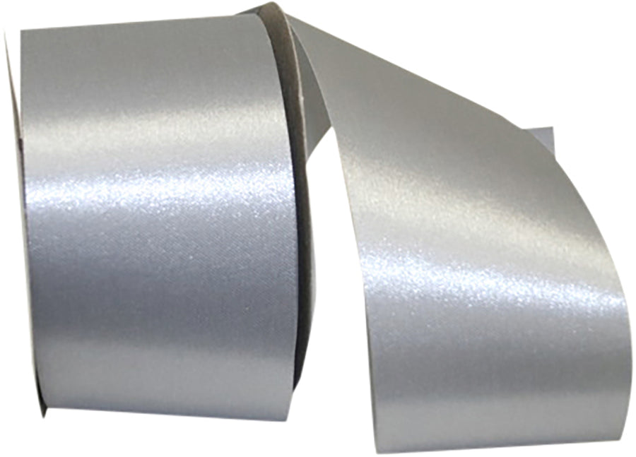 Silver 2-1 2 Inch Aqua Satin Cooler Ribbon for Wreaths & Bows