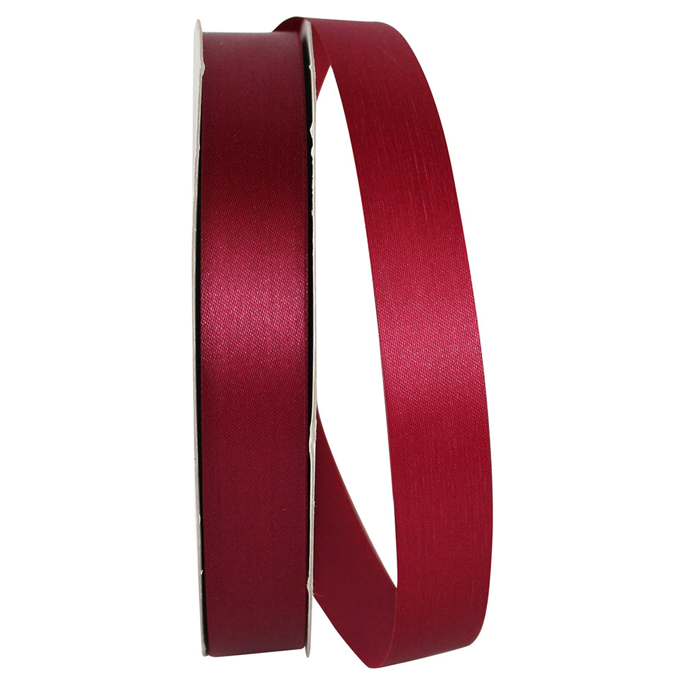 Burgundy Aqua Satin Cooler Ribbon 7/8 Inch for Wreaths