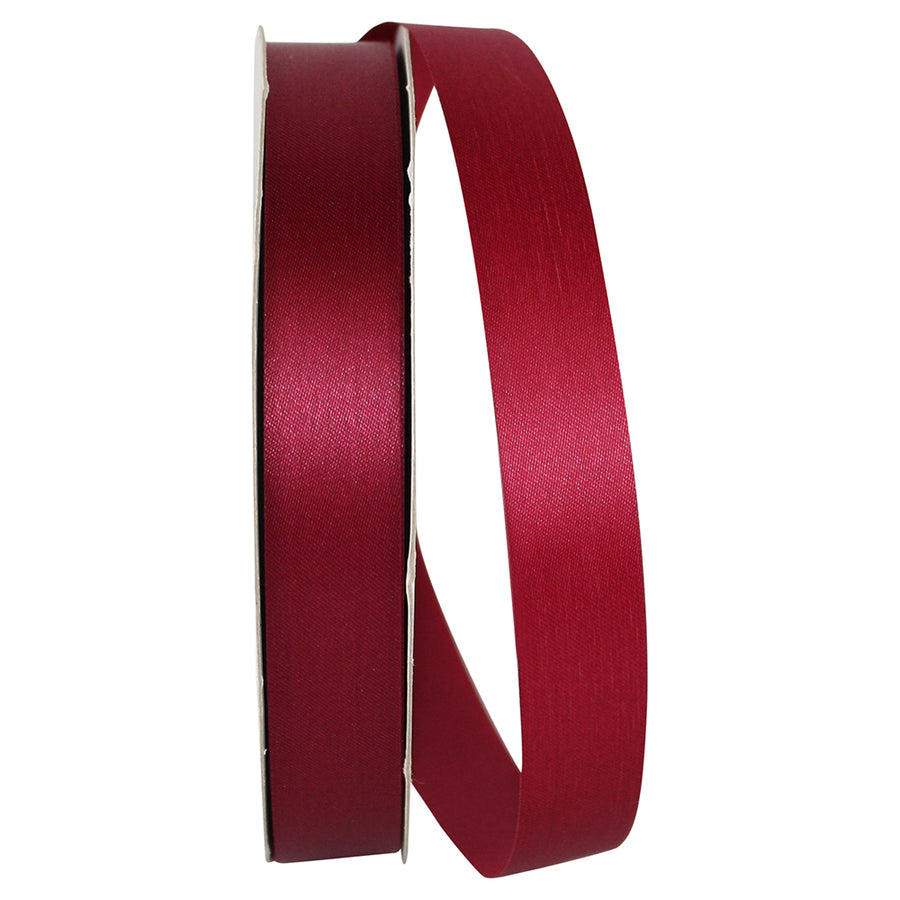Burgundy Aqua Satin Cooler Ribbon 7/8 Inch for Wreaths