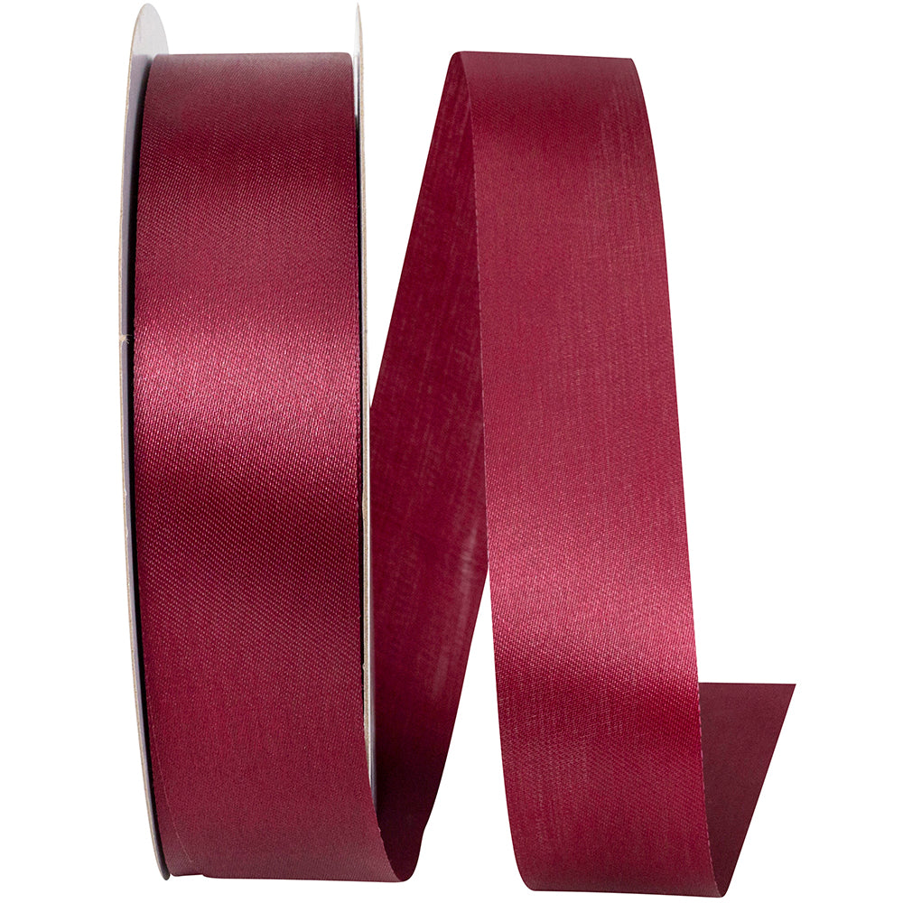 Burgundy Aqua Satin Cooler Ribbon 1-3/8 Inch for Bows