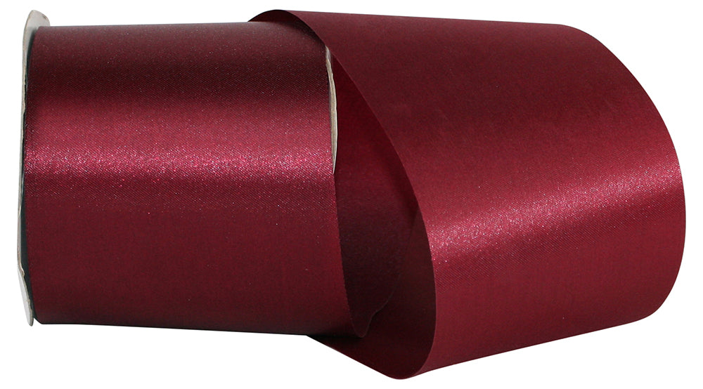 Burgundy Aqua Satin Ribbon 4 Inch for Wreaths and Bows