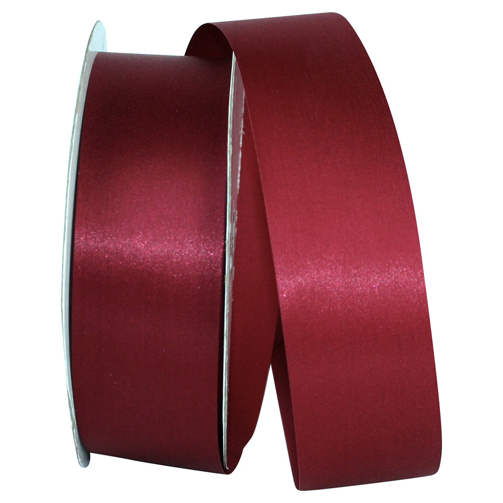 Burgundy Aqua Satin Cooler Ribbon 1-7/8 Inch for Bows