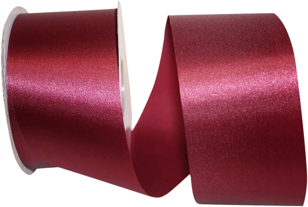 Burgundy Aqua Satin Cooler Ribbon 2-1/2 Inch for Bows