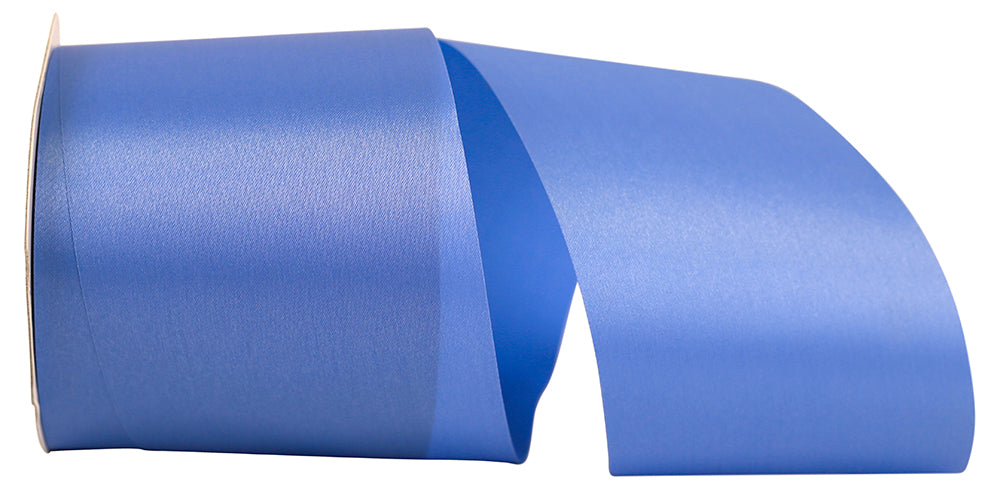 French 4 Inch Aqua Satin Cooler Ribbon for Wreaths & Bows