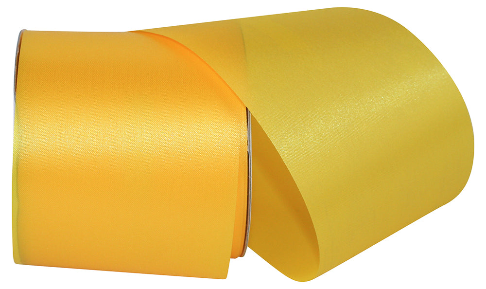 Yellow 4 Inch Aqua Satin Cooler Ribbon for Wreaths & Bows