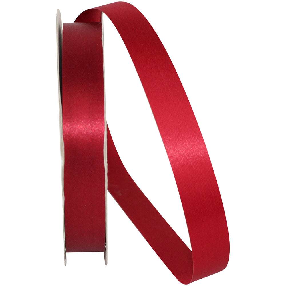 Aqua Satin Cooler Ribbon 7/8 Inch Scarlet for Bows