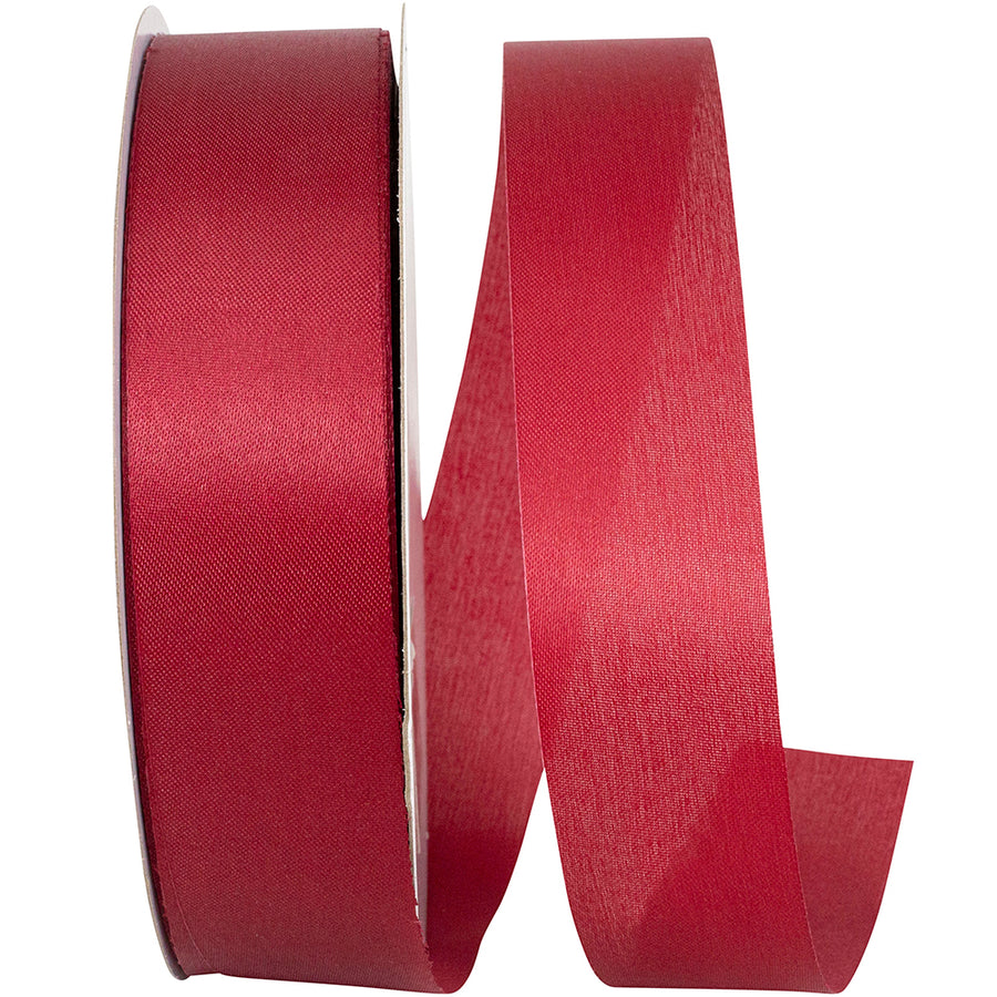 Aqua Satin Ribbon 1-3/8 Inch Scarlet for Wreaths and Bows
