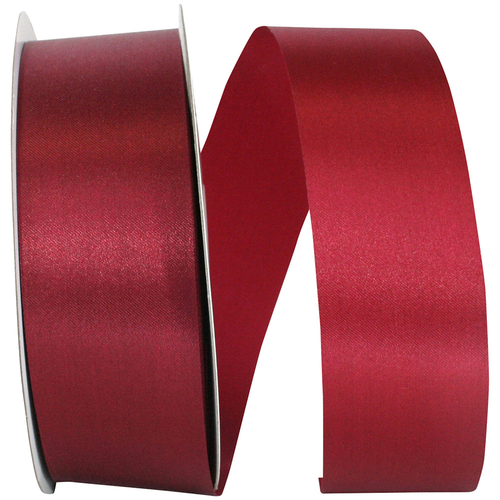 Aqua Satin Cooler Ribbon 1-7/8 Inch Scarlet for Wreaths