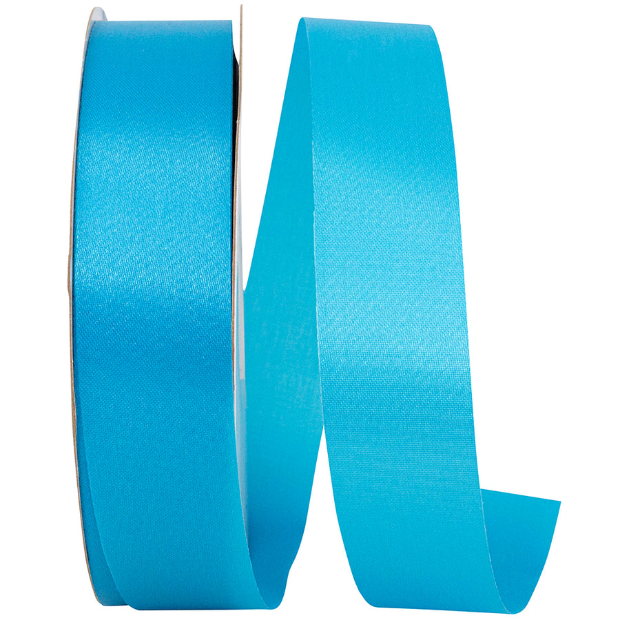Turquoise Aqua Satin Cooler Ribbon 1-3/8 Inch 100Yds