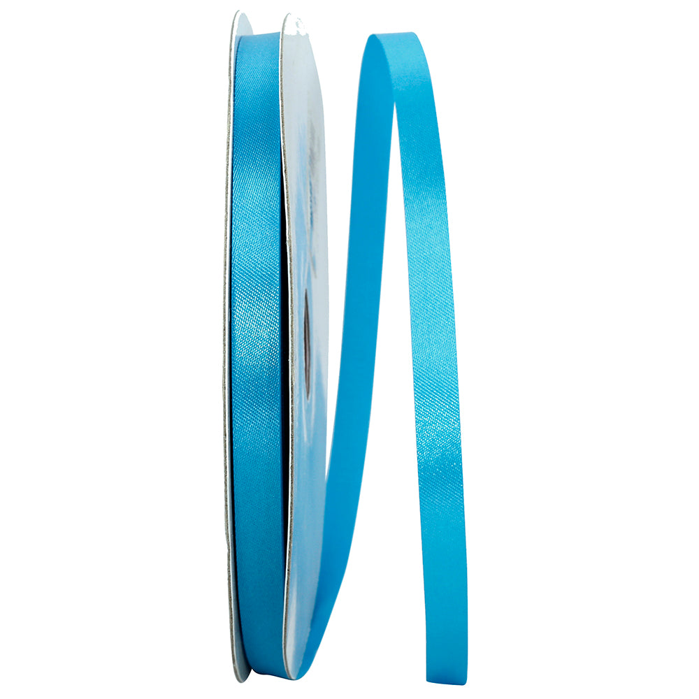 Turquoise Aqua Satin Cooler Ribbon 3/8 Inch for Bows