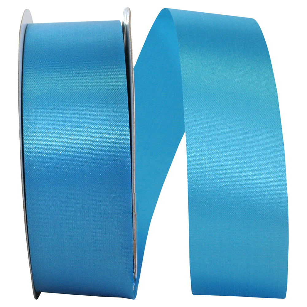 Turquoise Aqua Satin Cooler Ribbon 1-7/8 Inch for Wreaths
