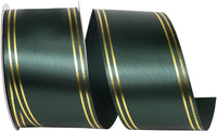 Hunter 2-1 2 Inch Quad Strip Satin Cooler Ribbon for Wreaths & Bows