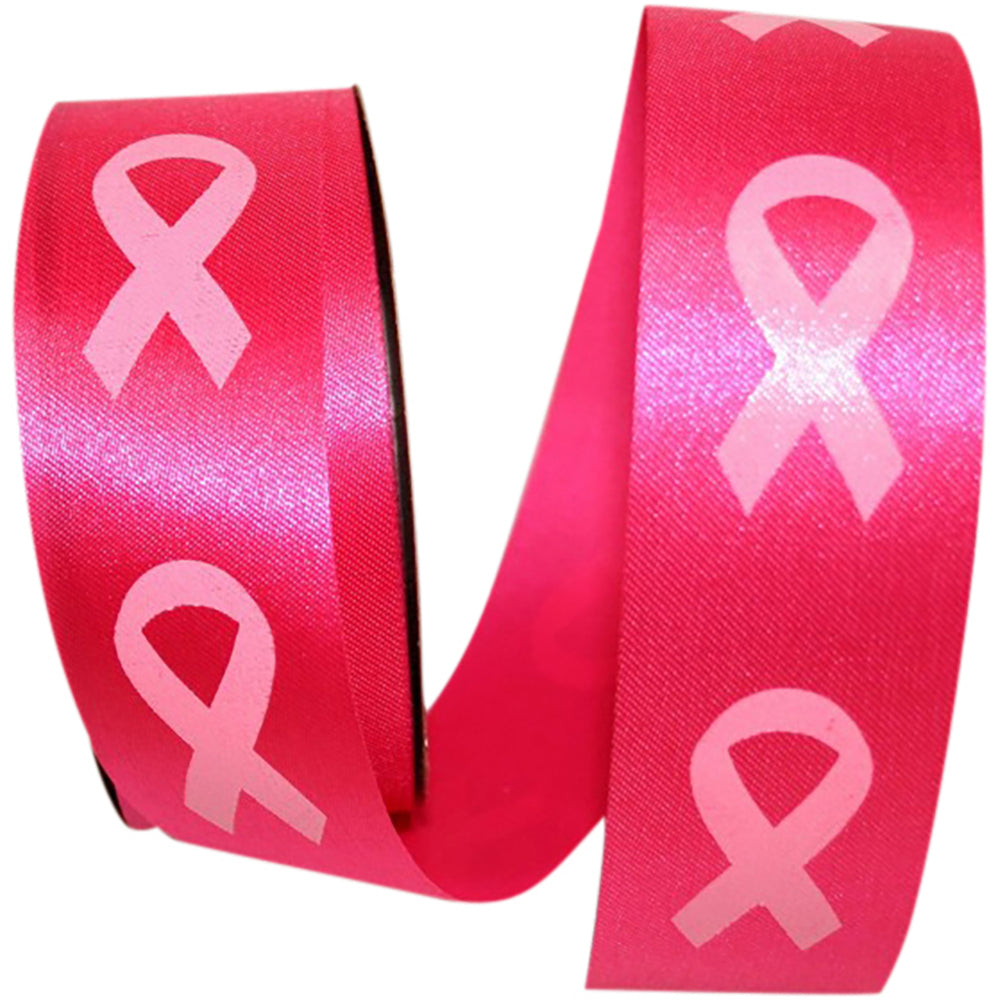 Cyclamen 1-3 8 Inch Cancer Awareness Symbol Ribbon for Wreaths & Bows