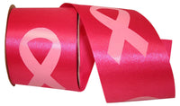 Cyclamen 2-1 2 Inch Cancer Awareness Symbol Ribbon for Wreaths & Bows
